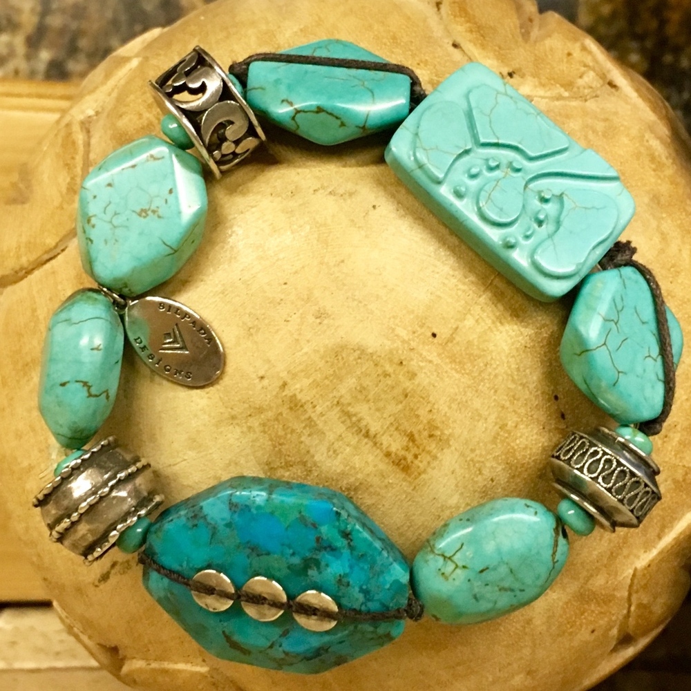 Silpada Turquoise Stretch Bracelet NWOT